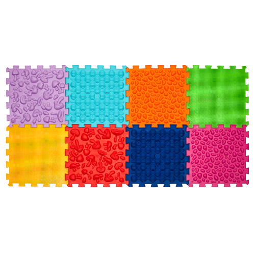 Covoraș de masaj "Ortek Mix Puzzle-uri" 8 elemente MOALE