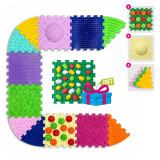Covoraș de masaj "Ortek Multi Mix" 6 elemente + 6 sectoare Puzzle-uri FAGURE + Pietre cadou