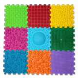 Covoraș de masaj "Ortek Mix Puzzle-uri" 9 elemente Fizioterapie pentru câini REÎNNOIT