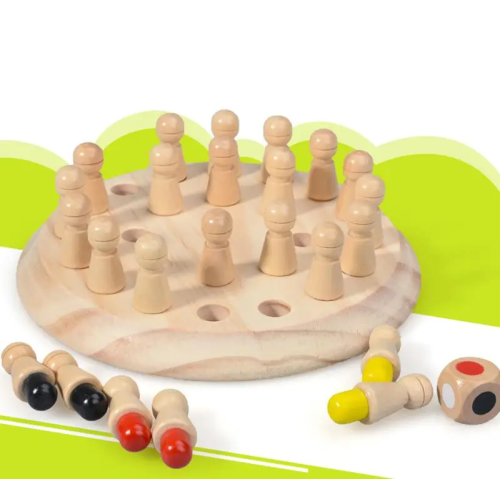 Șah de memorie pentru dezvoltarea memoriei și atenției Jucărie din lemn Montessori