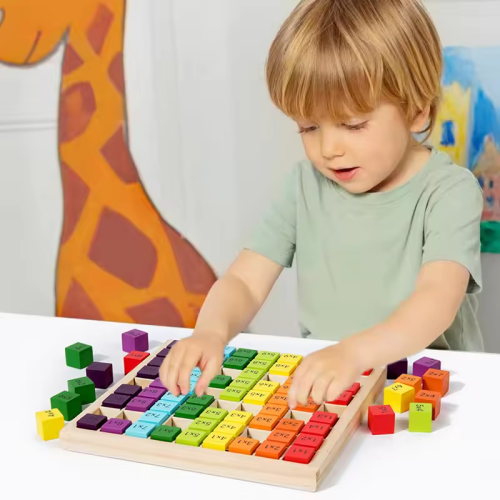 Tabla înmulțirii Montessori din lemn