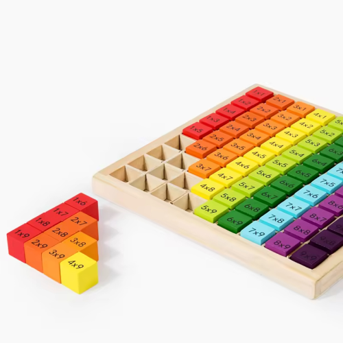 Tabla înmulțirii Montessori din lemn
