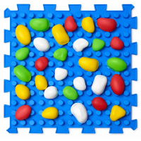 Covoraș de masaj "Mix Puzzle-uri" FAGURE 1 element + set de module "Pietre"