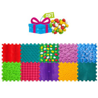 Covoraș de masaj "Ortek Mix Puzzle-uri" 10 elemente + "Pietre"