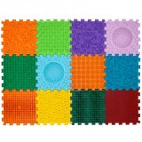 Covoraș de masaj Ortek Mega Mix Puzzle-uri 12 elemente REÎNNOIT Fizioterapie pentru câini