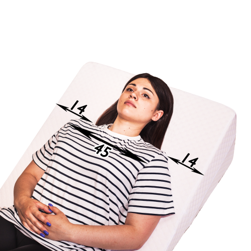 Pernă ortopedică cu plan înclinat antireflux Lată și moale 73x73x29 cm Olvi J2540 B
