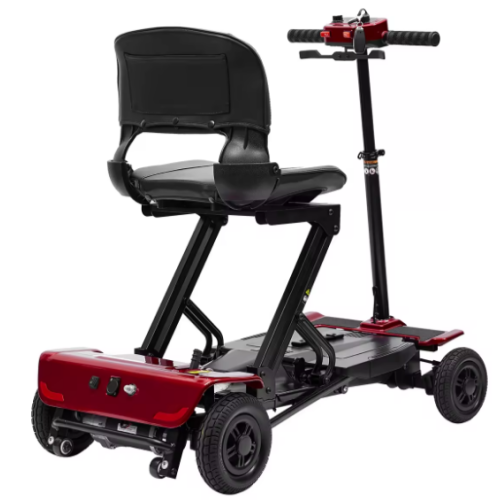 Scuter electric pliabil cu patru roți pentru persoanele în vârstă și persoanele cu dizabilități 