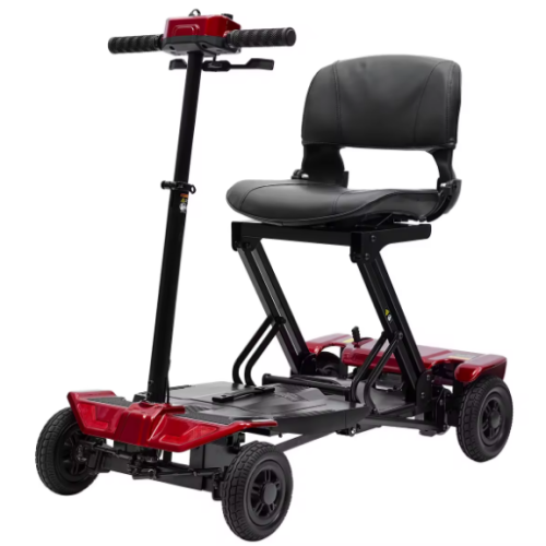 Scuter electric pliabil cu patru roți pentru persoanele în vârstă și persoanele cu dizabilități 