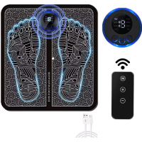 Masaj pentru picioare cu electrostimulare (EMS) și covoraș de masaj pentru îmbunătățirea circulației sangvine
