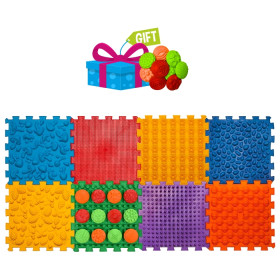 Covoraș de masaj "Ortek Mix Puzzle-uri" 8 elemente + "Modele" cadou