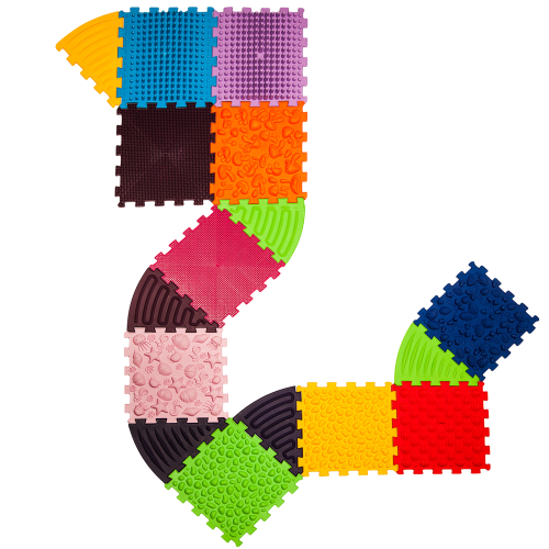 Covoraș de masaj Ortek Puzzle-uri 10 el. + 6 triunghiuri