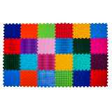 Covoraș ortopedic pentru masaj Puzzle "Mix" 24 elemente Fizioterapie pentru câini