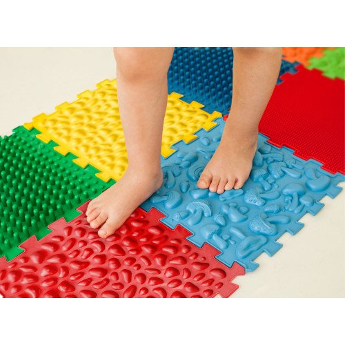 Covoraș ortopedic pentru masaj Puzzle "Mix" 10 elemente