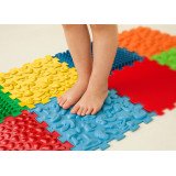 Covoraș ortopedic pentru masaj Puzzle "Mix" 8 elemente