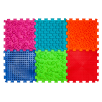Covoraș ortopedic pentru masaj Puzzle "Mix" 6 elemente