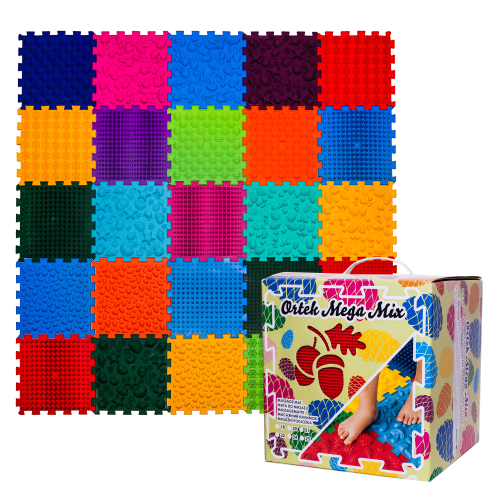 Covor ortopedic pentru copii Puzzle "Mix" 25 elemente