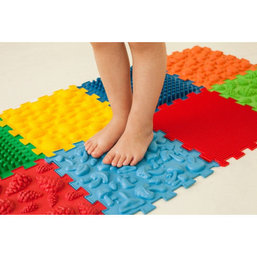 Covoraș de masaj "Ortek Mix Puzzle-uri" 10 elemente + "Modele" cadou
