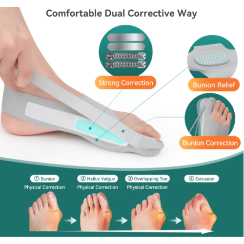 Bandaj Hallux Valgus cu placă metalică și reglare a tensiunii 