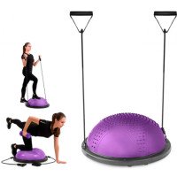 Minge de echilibru BOSU pentru fitness și gimnastică D 59 cm gonflabilă cu pompă
