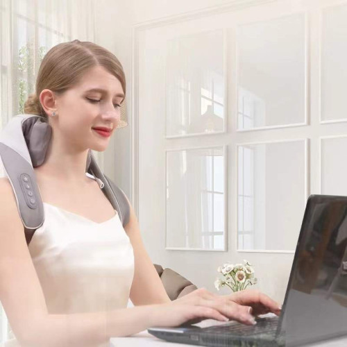 Aparat de masaj pentru gât și umeri cu funcție de încălzire PRO Aparat de masaj cu role Shiatsu