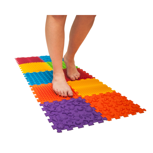 Covoraș de masaj pentru reabilitare "Ortek Mix" 10 elemente Rigid